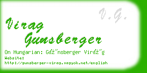 virag gunsberger business card